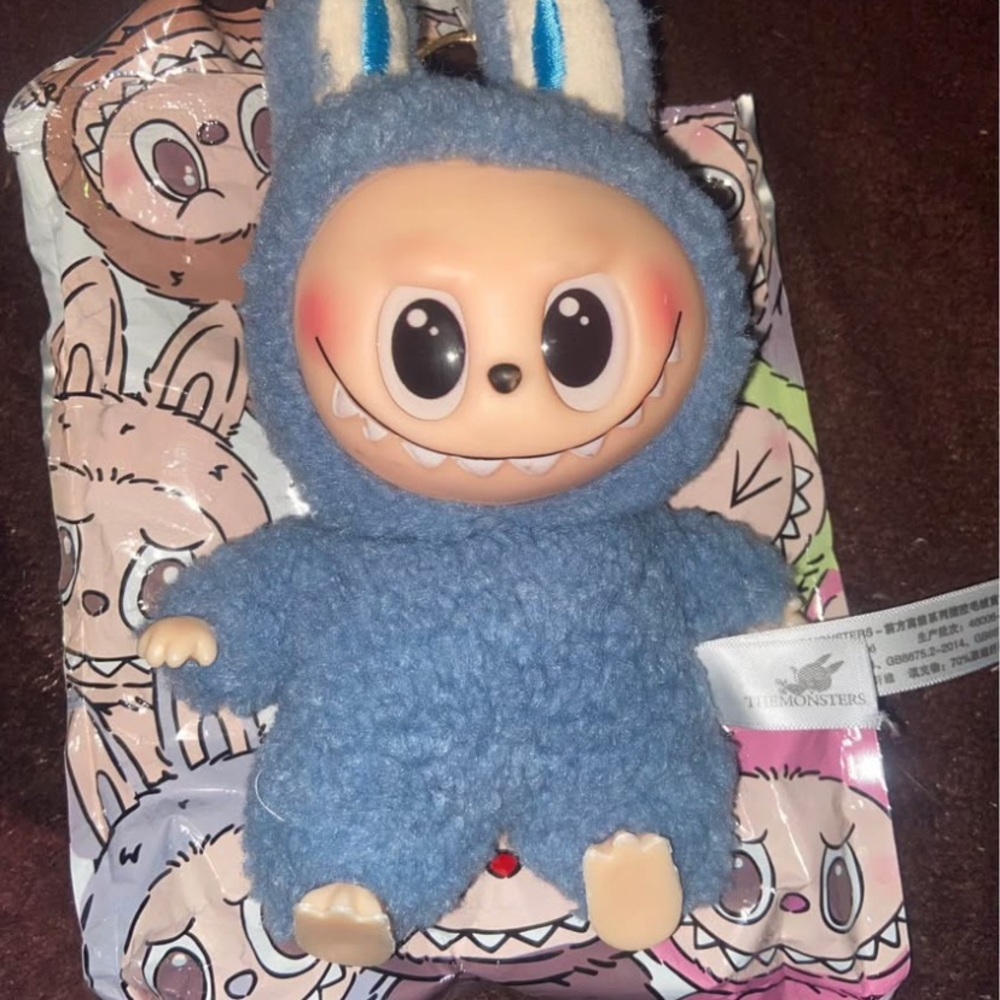 Blue Furry Monster Plush Toy